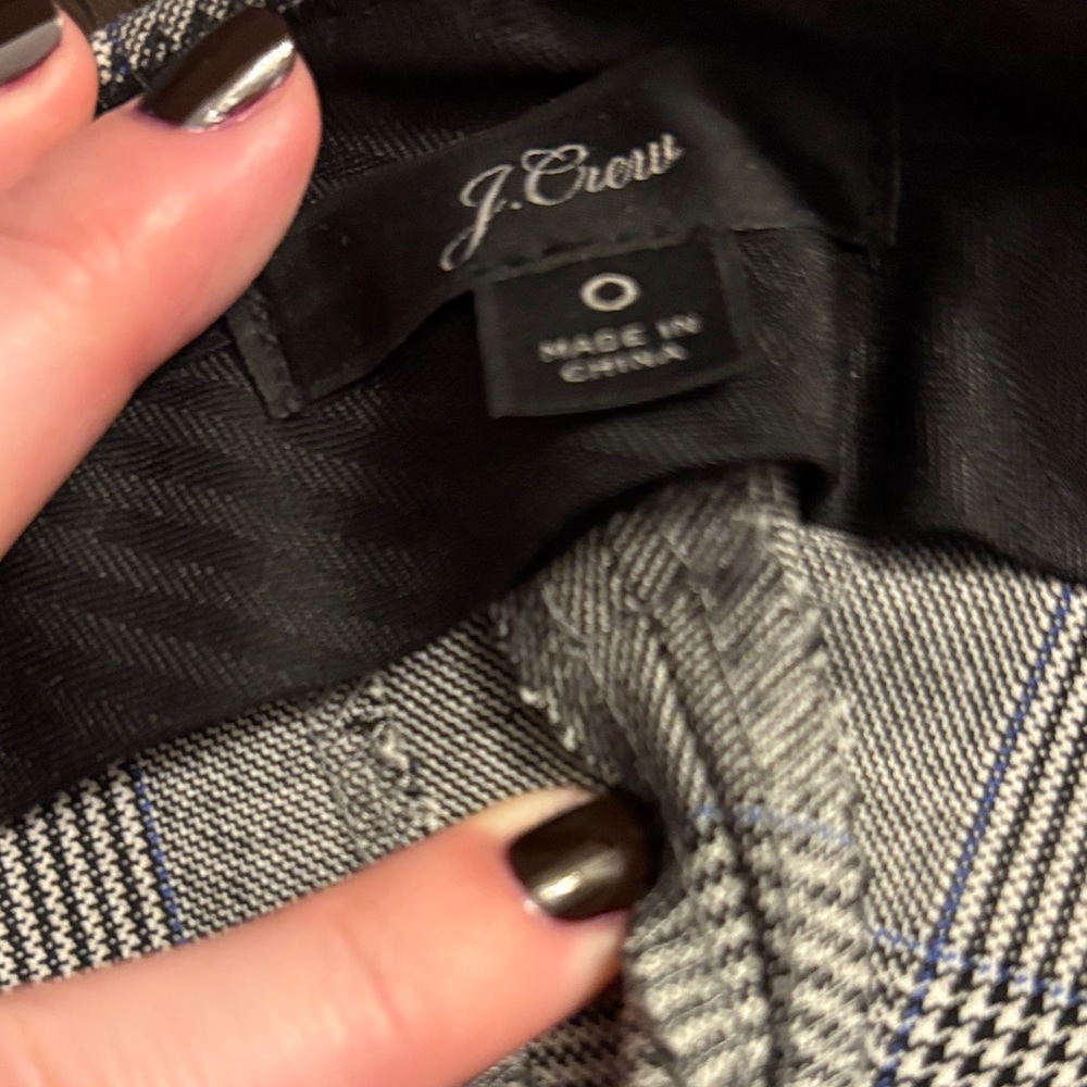 Jcrew Gray glen Plaid cropped Pants size 0 - Picture 5 of 6